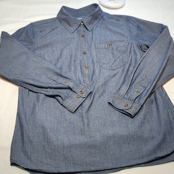 Carhartt Denim Blue Casual Button Down Shirt - Picture 1 of 9